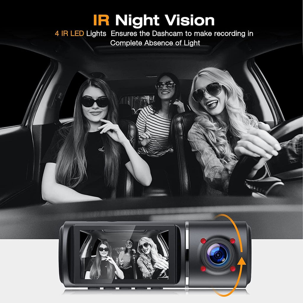 Enregistreur de conduite 3 enregistrements HD avec surveillance avant et arrière. - IVOIRART.COM