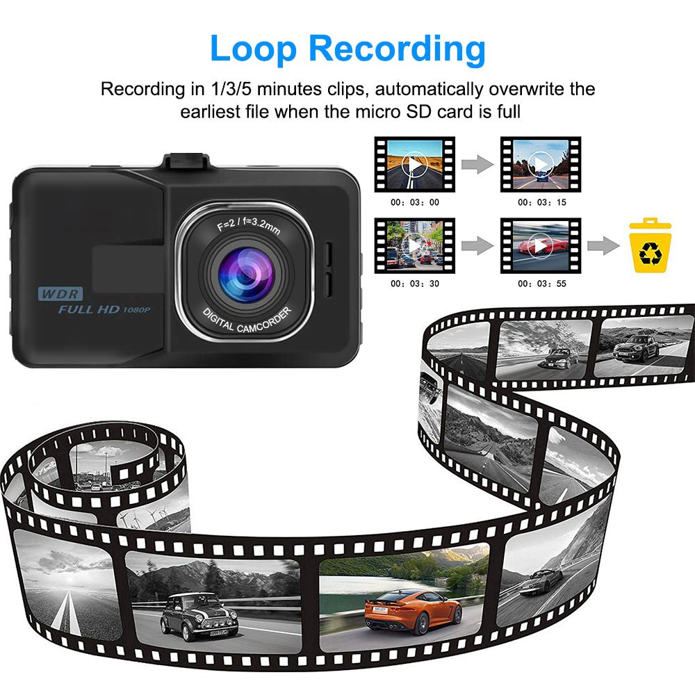 Enregistreur de Conduite avec Vision Nocturne HD, écran 3,0 pouces, angle 140° - IVOIRART.COM
