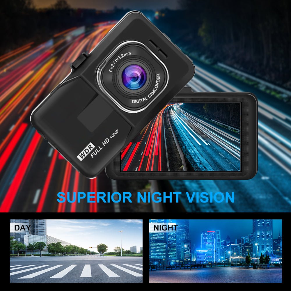 Enregistreur de Conduite avec Vision Nocturne HD, écran 3,0 pouces, angle 140° - IVOIRART.COM