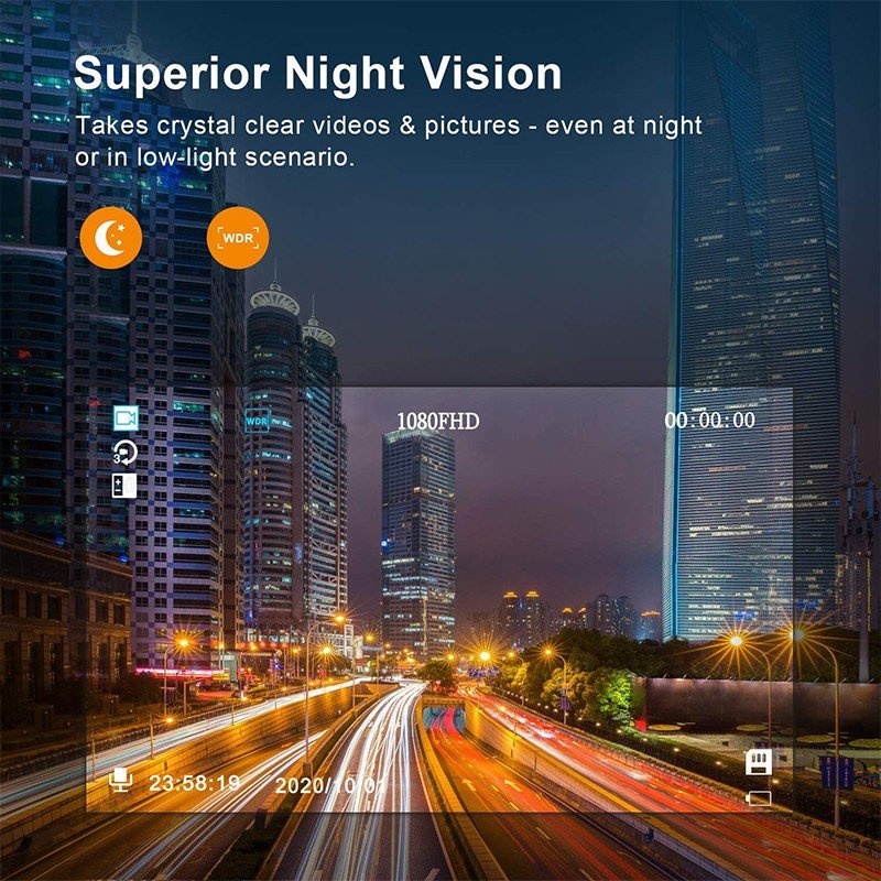 Enregistreur de Conduite avec Vision Nocturne HD, écran 3,0 pouces, angle 140° - IVOIRART.COM