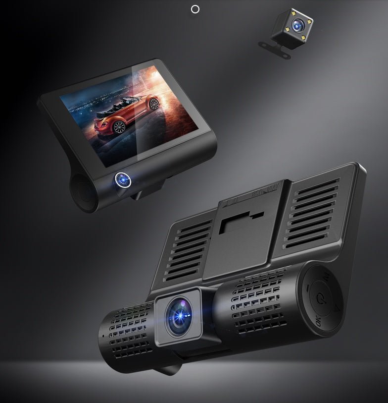 Enregistreur de Conduite Haute Définition 1080P avec Triple Caméra Intégrée GPS - IVOIRART.COM