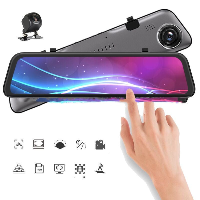 Enregistreur de Conduite Miroir Rétroviseur HiSilicon 2K avec Double Caméra - IVOIRART.COM
