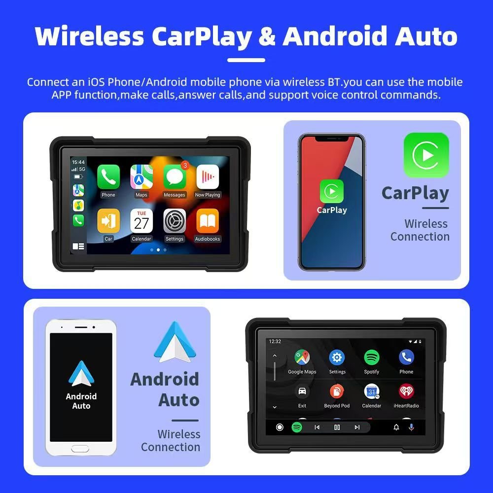 Enregistreur de conduite portable pour véhicule et moto 5'' 5MP 12V 64GB dualcam. - IVOIRART.COM