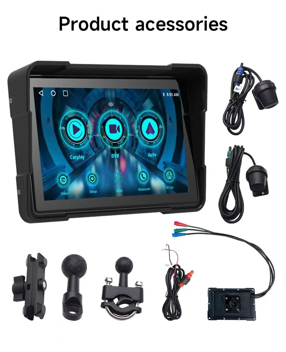 Enregistreur de conduite portable pour véhicule et moto 5'' 5MP 12V 64GB dualcam. - IVOIRART.COM
