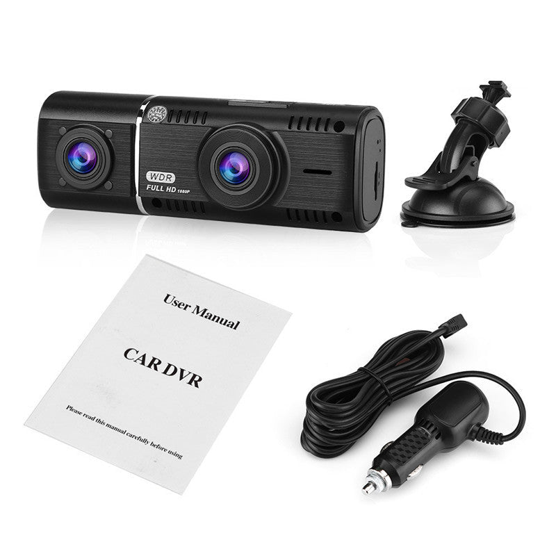 Enregistreur de conduite voiture double lentille HD avec angle 170° et TF 32G max - IVOIRART.COM