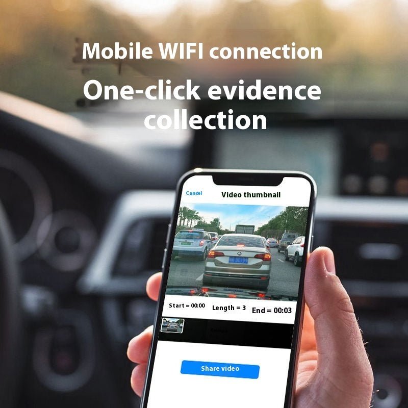 Enregistreur de conduite WiFi HD pour voiture double-lentille avant et arrière 3.0" - IVOIRART.COM
