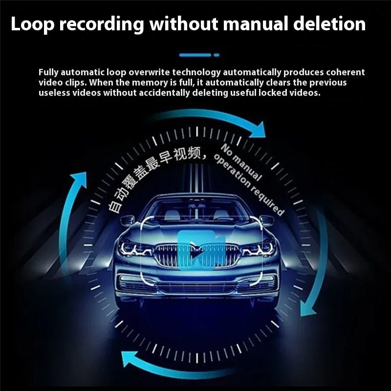 Enregistreur de conduite WiFi HD pour voiture double-lentille avant et arrière 3.0" - IVOIRART.COM