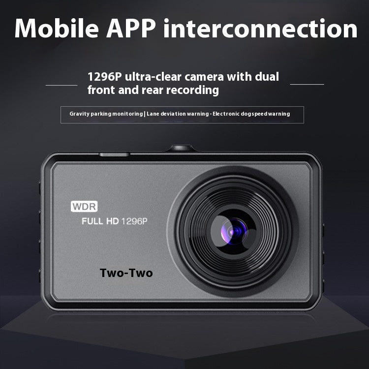 Enregistreur de conduite WiFi HD pour voiture double-lentille avant et arrière 3.0" - IVOIRART.COM
