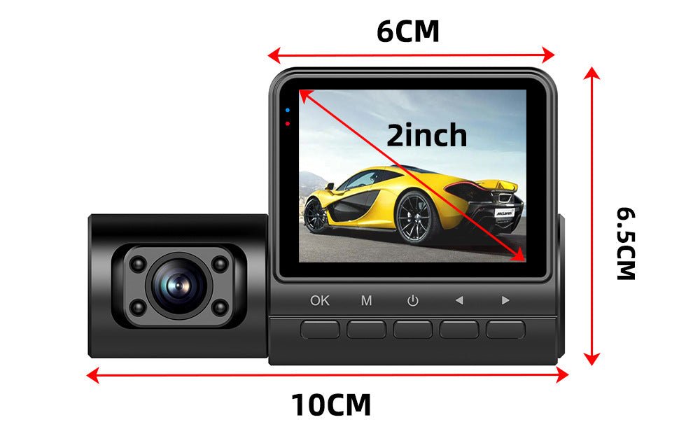 Enregistreur de Voiture Haute Définition 1080P - 170° - Détection Mouvement - DVR2 - IVOIRART.COM