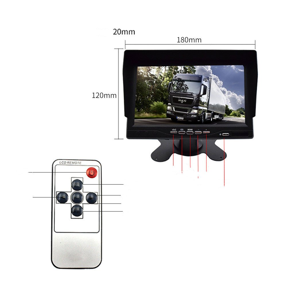 Enregistreur double avant-arrière AHD vision nocturne sans éclairage 7 pouces HD - IVOIRART.COM