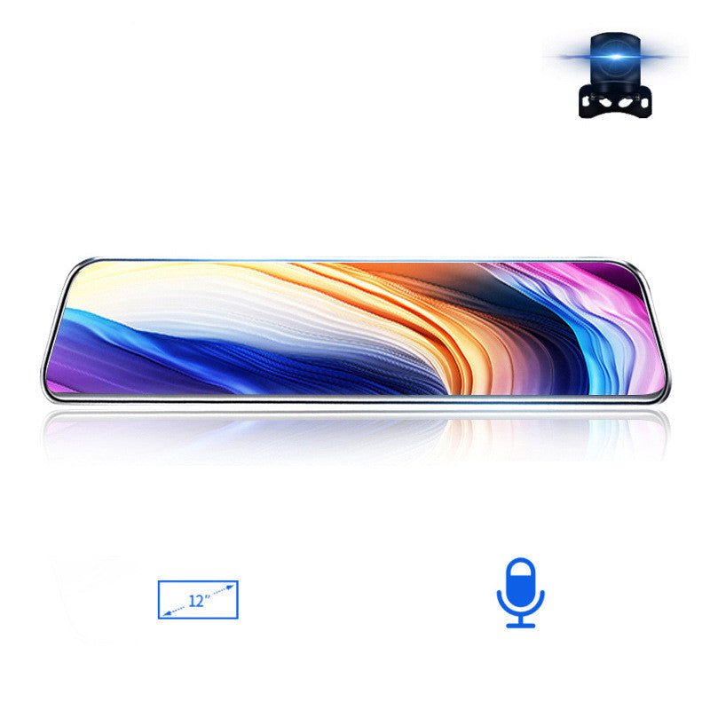 Enregistreur tachygraphe rétroviseur 12 pouces à commande vocale et caméra HD+ 4K - IVOIRART.COM