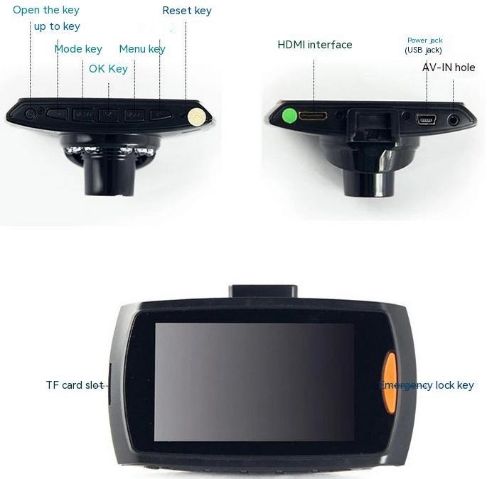 Enregistreur Voiture Double Caméra G30 HD Vision Nocturne Cachée Avant Arrière - IVOIRART.COM
