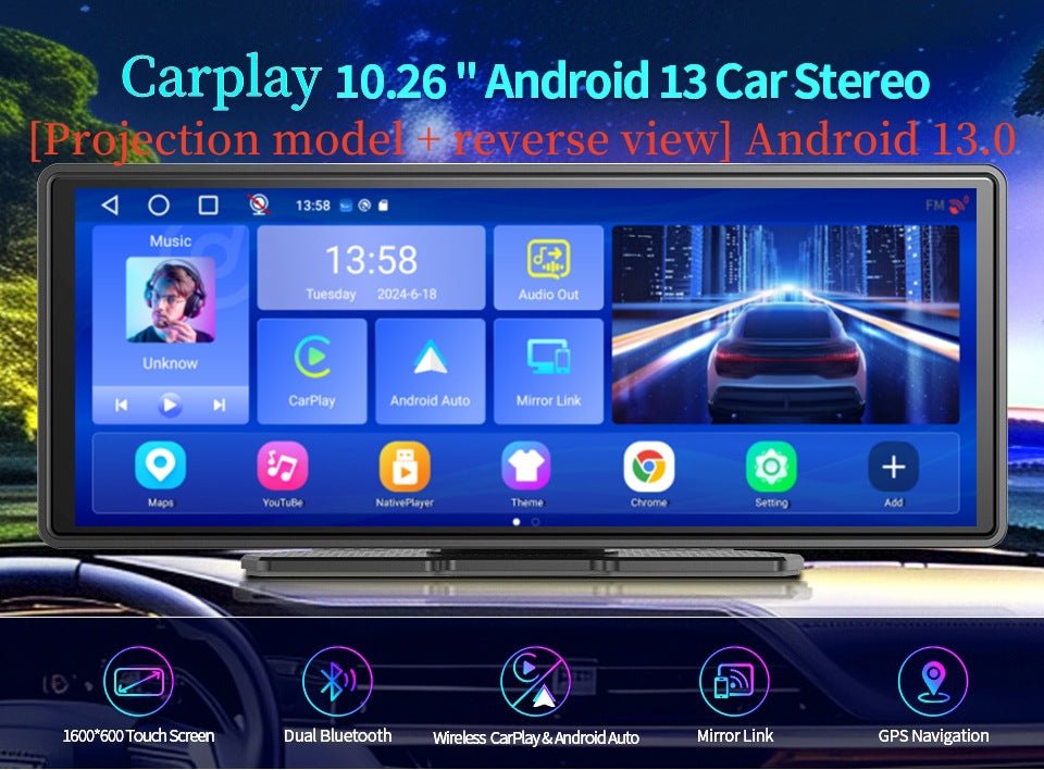 Enregistreur voiture rétroviseur inversé Navigation AUX écran 12'' Android 13Pro - IVOIRART.COM