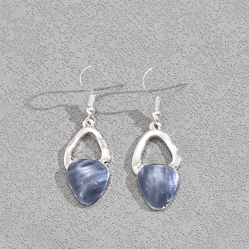 Ensemble bijoux femme Boucles émail rondes et collier clavicule irrégulier chic! - IVOIRART.COM