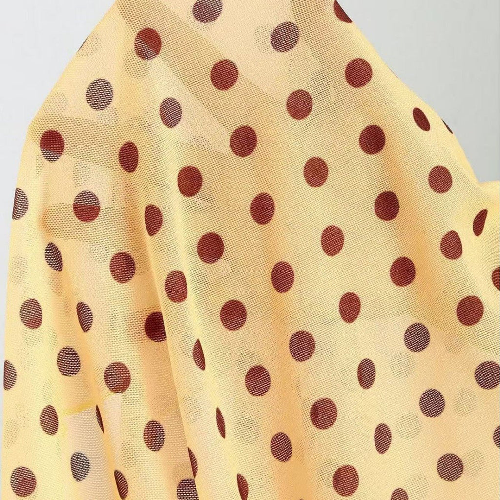 Ensemble bikini triangle à pois 3 pièces style vintage, haut halter, tailles S-XL - IVOIRART.COM