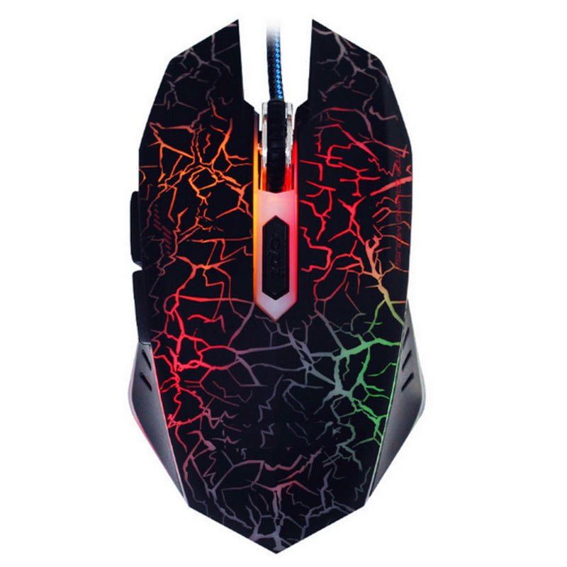 Ensemble clavier de jeu filaire J10 rétroéclairé tricolore et souris lumineuse colorée clavier russe - IVOIRART.COM