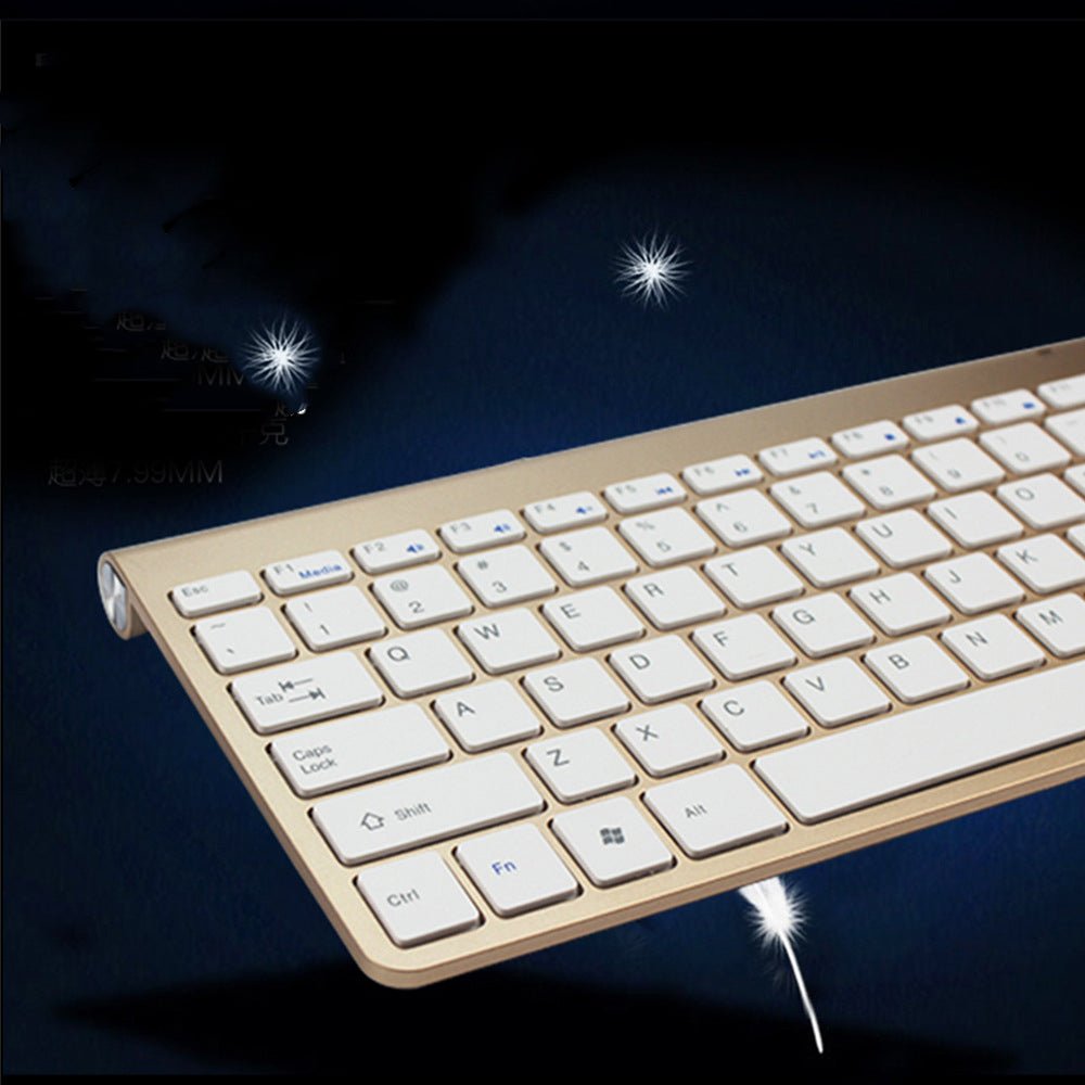 Ensemble clavier et souris sans fil 2,4 GHz compact pour PC, Mac, Smart TV, PS4 - IVOIRART.COM