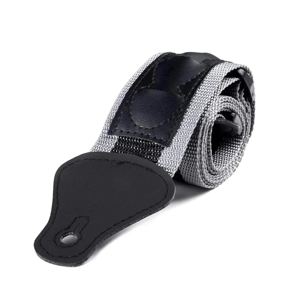 Ensemble Cordon et Sangle Pagaie pour Guitare - Nylon Extensible 86 - 130 cm - IVOIRART.COM