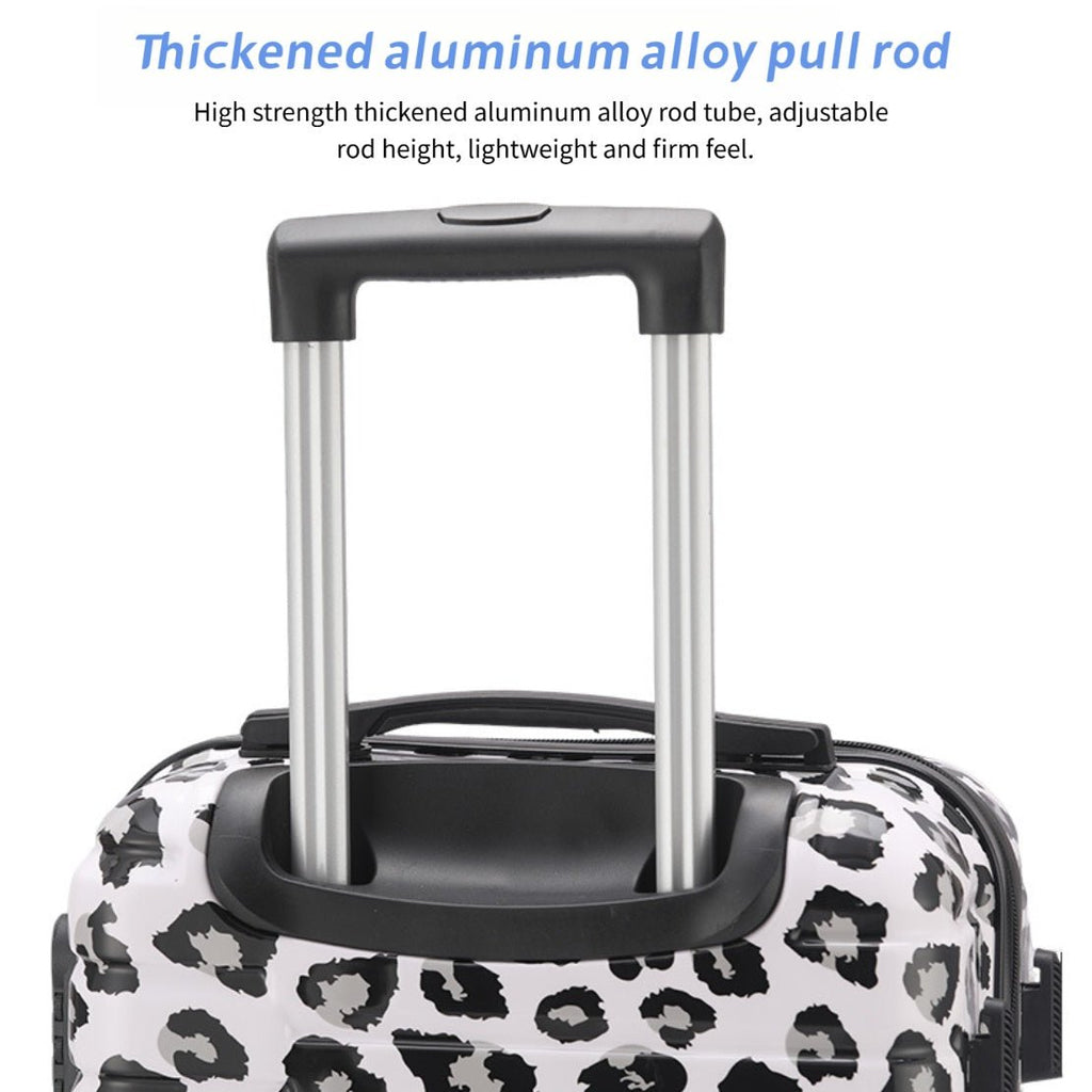 Ensemble de bagages 2 pièces 20 pouces avec trousse de maquillage, coque rigide extensible, roues pivotantes à 360°, grande capacité, léger, crochet latéral, serrure indépendante - IVOIRART.COM