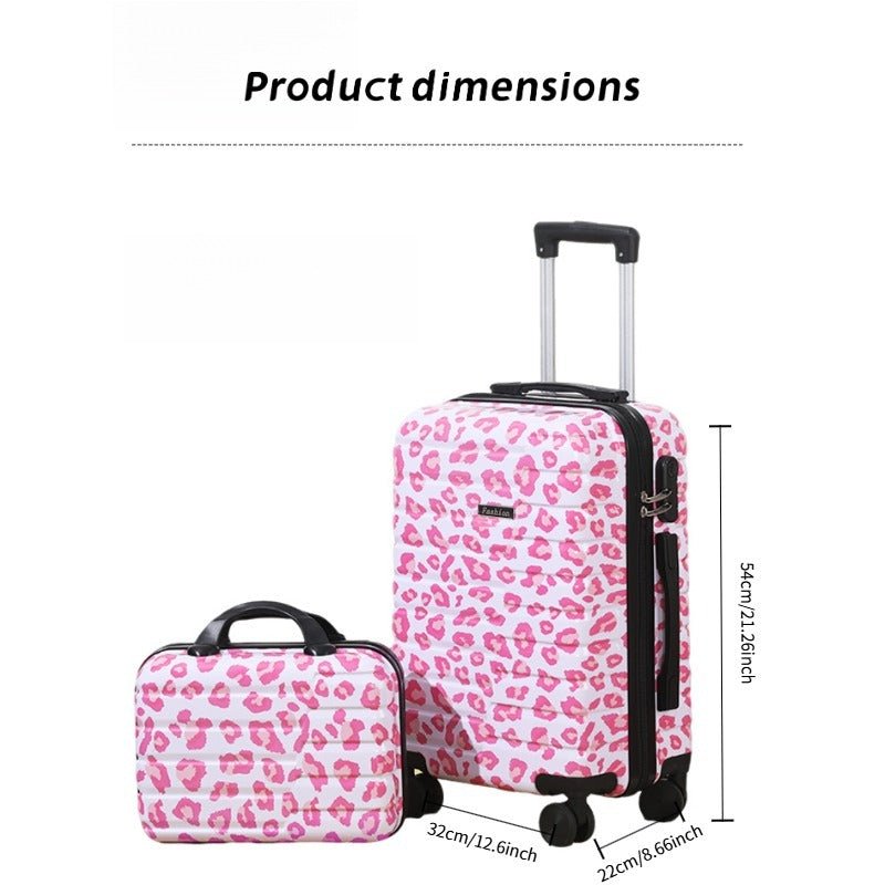 Ensemble de bagages 2 pièces 20 pouces avec trousse de maquillage, coque rigide extensible, roues pivotantes à 360°, grande capacité, léger, crochet latéral, serrure indépendante - IVOIRART.COM