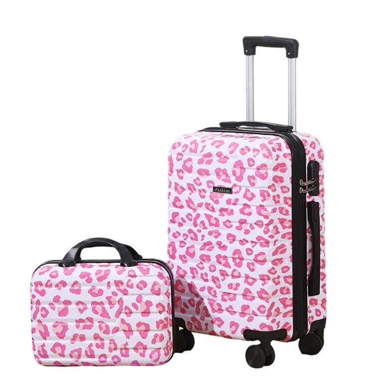 Ensemble de bagages 2 pièces 20 pouces avec trousse de maquillage, coque rigide extensible, roues pivotantes à 360°, grande capacité, léger, crochet latéral, serrure indépendante - IVOIRART.COM