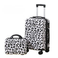 Ensemble de bagages 2 pièces 20 pouces avec trousse de maquillage, coque rigide extensible, roues pivotantes à 360°, grande capacité, léger, crochet latéral, serrure indépendante - IVOIRART.COM