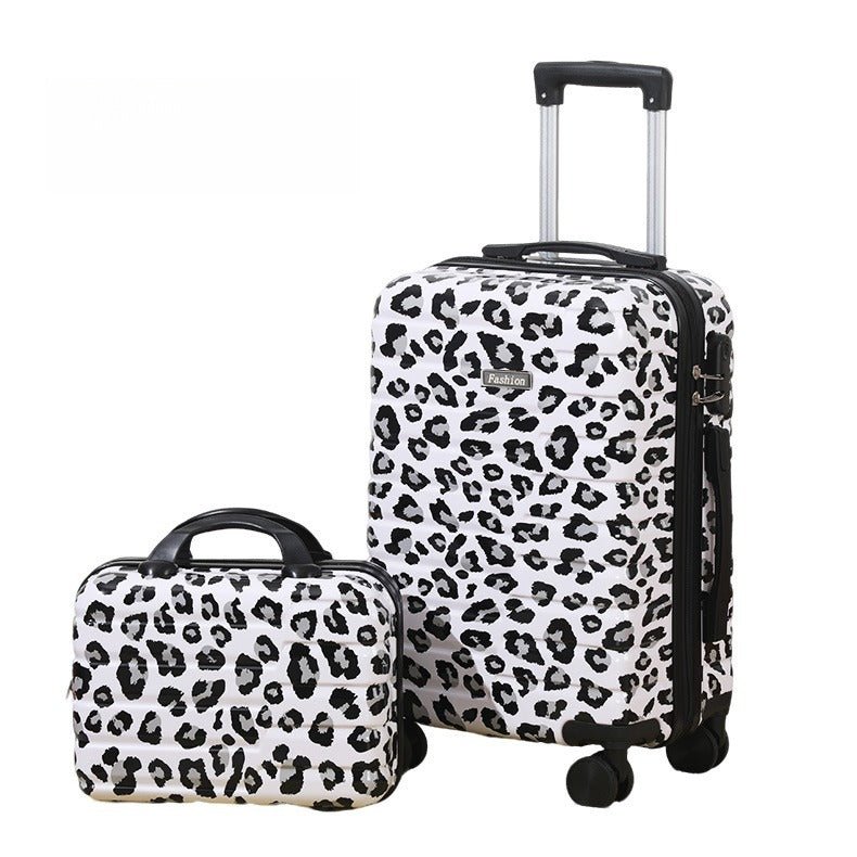 Ensemble de bagages 2 pièces 20 pouces avec trousse de maquillage, coque rigide extensible, roues pivotantes à 360°, grande capacité, léger, crochet latéral, serrure indépendante - IVOIRART.COM