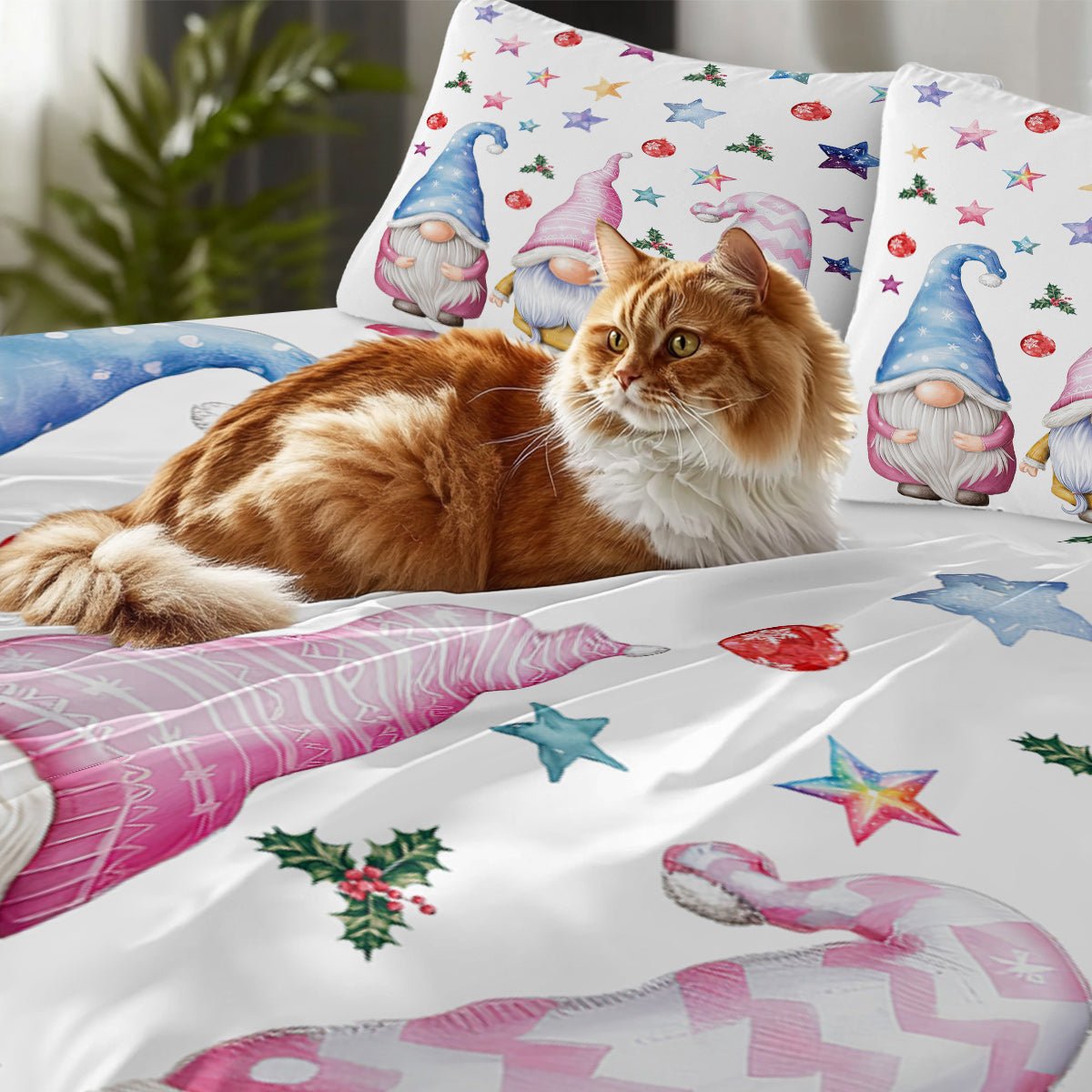 Ensemble de Draps Plat de Noël avec Bonhomme de Neige pour Enfants Filles Adolescents Hiver Flocons de Neige Décor de Noël 1 Drap Plat 1 Drap - Housse & 2 Taies d'Oreiller - IVOIRART.COM