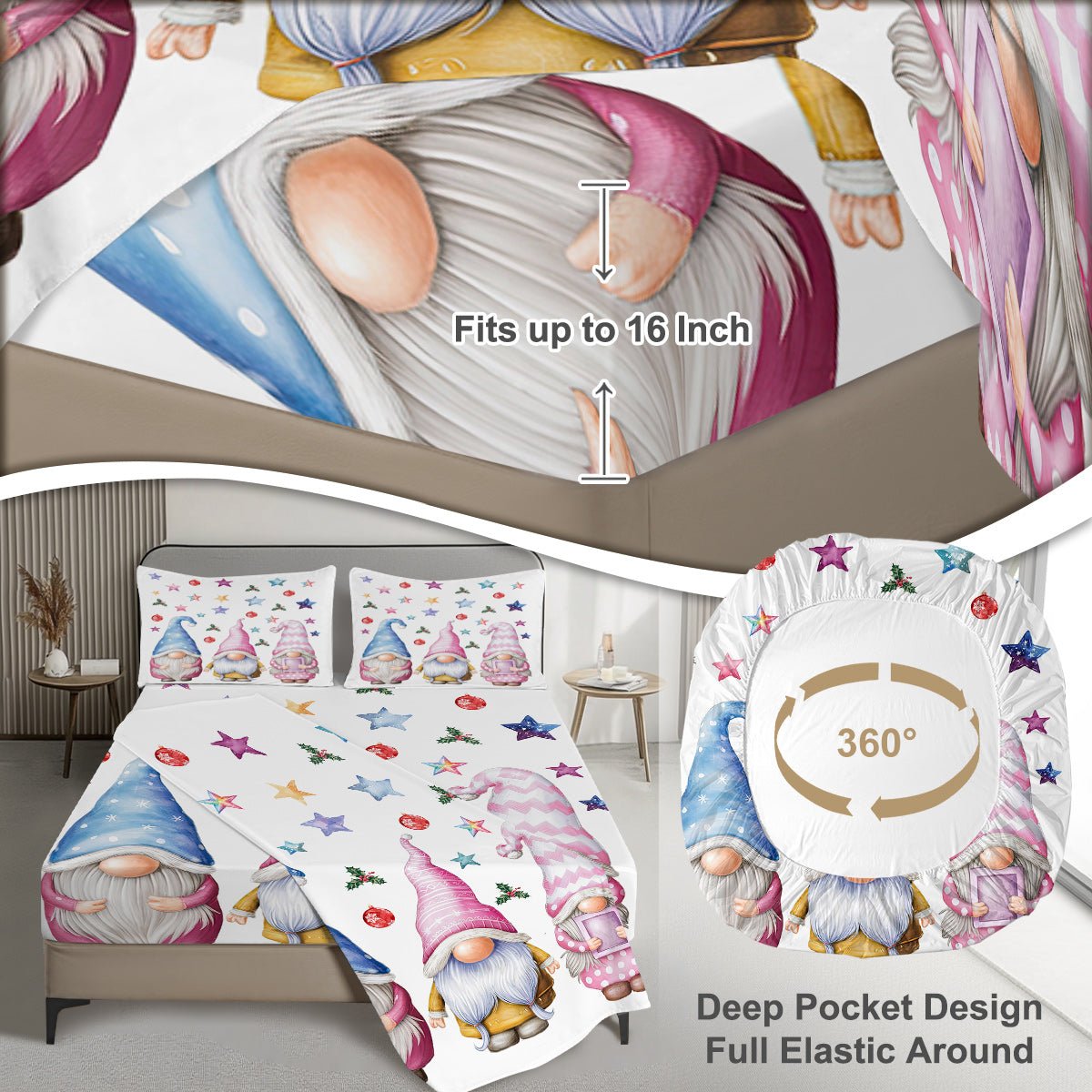 Ensemble de Draps Plat de Noël avec Bonhomme de Neige pour Enfants Filles Adolescents Hiver Flocons de Neige Décor de Noël 1 Drap Plat 1 Drap - Housse & 2 Taies d'Oreiller - IVOIRART.COM