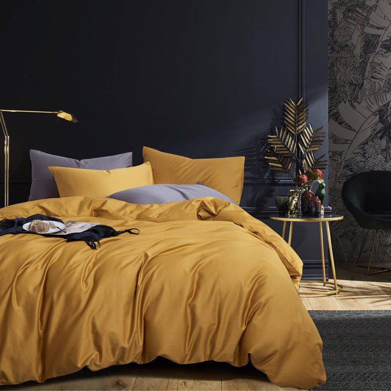 Ensemble de Literie de Luxe en Coton Égyptien 4 Pièces pour Lit 1,5 - 1,8 m - IVOIRART.COM