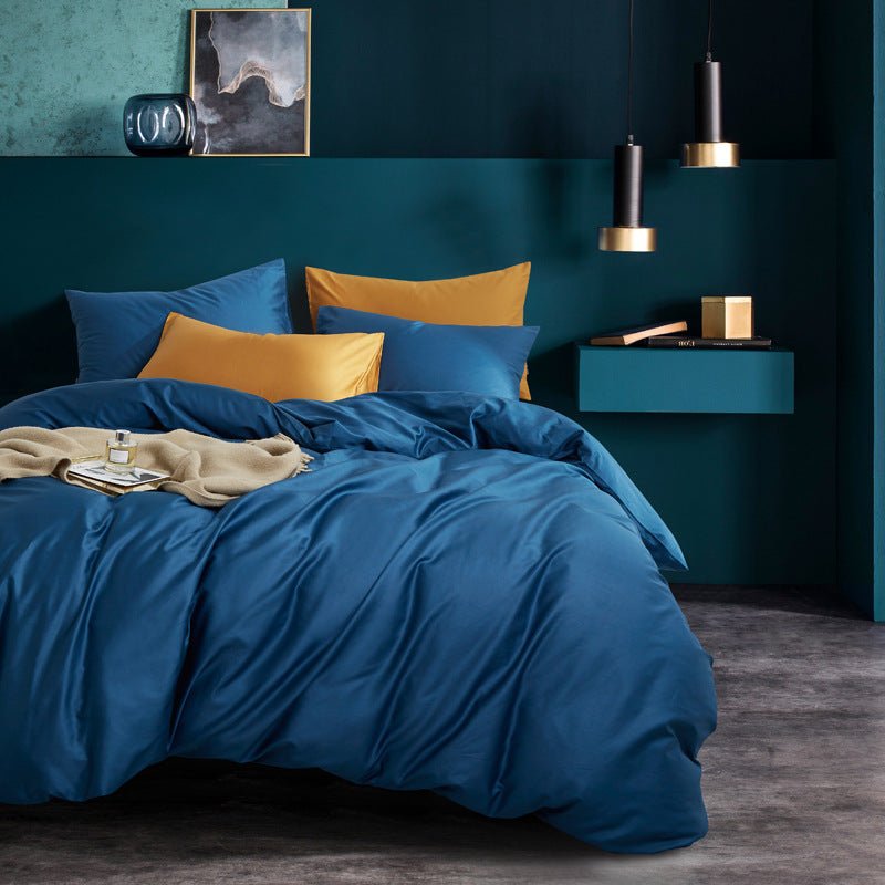 Ensemble de Literie de Luxe en Coton Égyptien 4 Pièces pour Lit 1,5 - 1,8 m - IVOIRART.COM