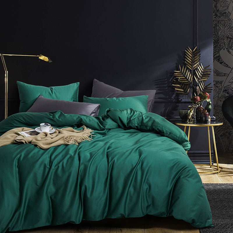 Ensemble de Literie de Luxe en Coton Égyptien 4 Pièces pour Lit 1,5 - 1,8 m - IVOIRART.COM
