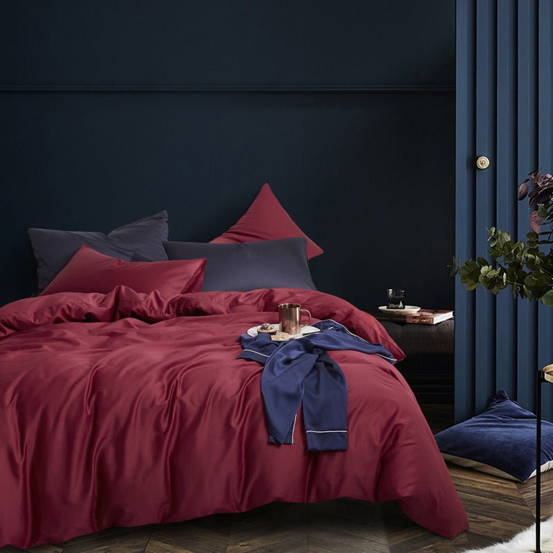 Ensemble de Literie de Luxe en Coton Égyptien 4 Pièces pour Lit 1,5 - 1,8 m - IVOIRART.COM