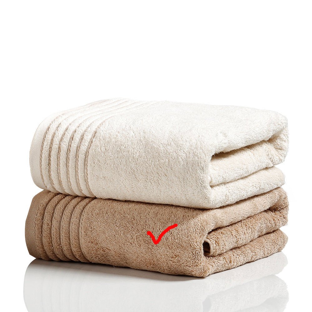 Ensemble de serviettes en coton doux beige et marron, tailles variées pour confort optimal - IVOIRART.COM