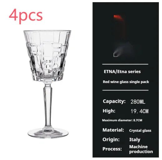 Ensemble de Verres à Vin en Cristal pour Usage Domestique, Élégance Nordic - IVOIRART.COM