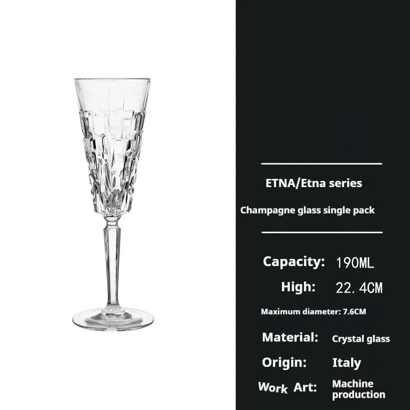 Ensemble de Verres à Vin en Cristal pour Usage Domestique, Élégance Nordic - IVOIRART.COM