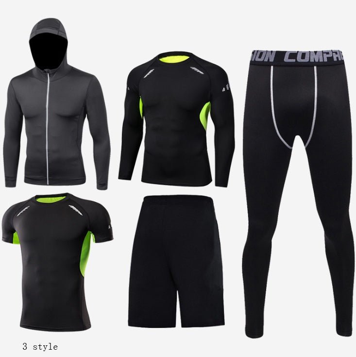 Ensemble de vêtements de fitness avec collants de basket-ball performants pour homme - IVOIRART.COM