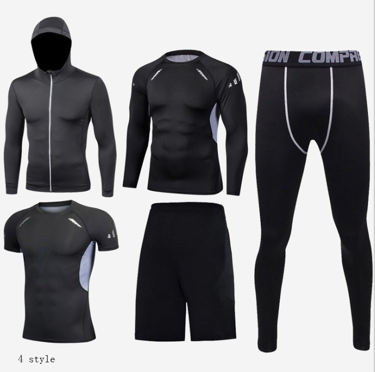 Ensemble de vêtements de fitness avec collants de basket-ball performants pour homme - IVOIRART.COM