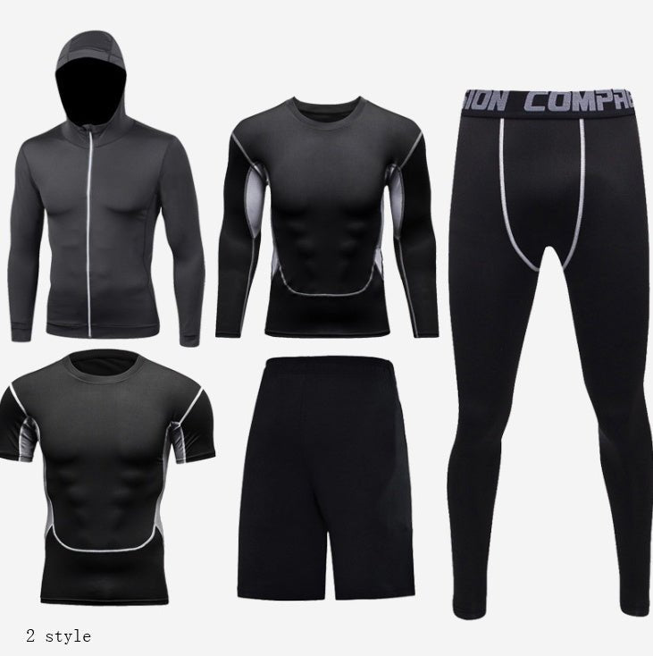 Ensemble de vêtements de fitness avec collants de basket-ball performants pour homme - IVOIRART.COM