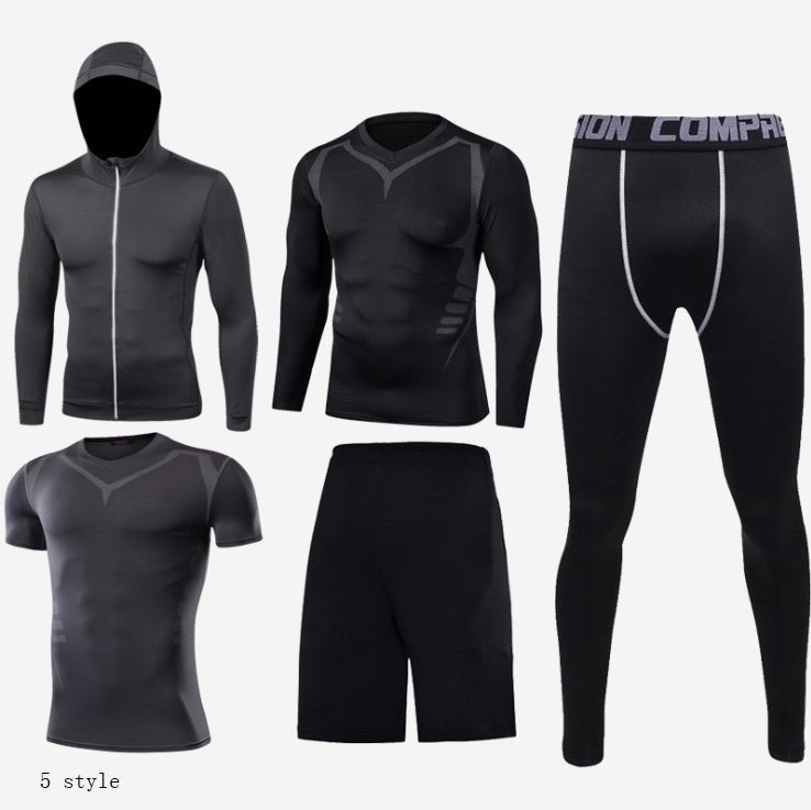 Ensemble de vêtements de fitness avec collants de basket-ball performants pour homme - IVOIRART.COM