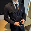 Ensemble décontracté homme mi-long en velours côtelé pour un style élégant - IVOIRART.COM