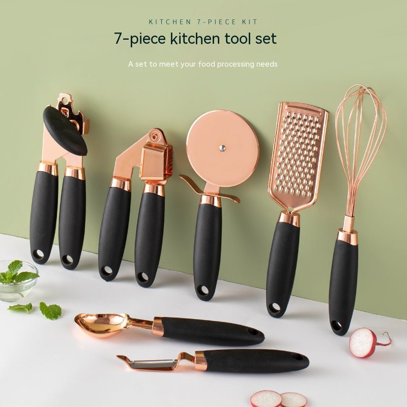 Ensemble d’éplucheurs ménagers pour cuisine avec finition cuivre plaqué élégant - IVOIRART.COM