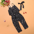 Ensemble d'Été Tendance pour Filles : Combinaison Sans Manches à Pois en Coton - IVOIRART.COM