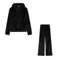 Ensemble Deux Pièces Sport et Loisir Velours avec Strass Mode Élégante - IVOIRART.COM