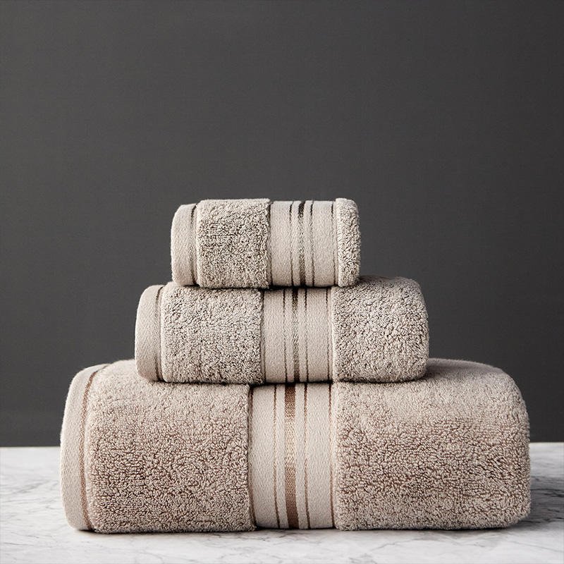 Ensemble épais de serviettes de bain en coton pur pour plage et salon beauté - IVOIRART.COM