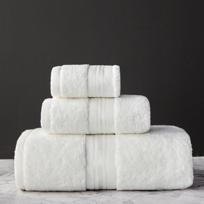 Ensemble épais de serviettes de bain en coton pur pour plage et salon beauté - IVOIRART.COM