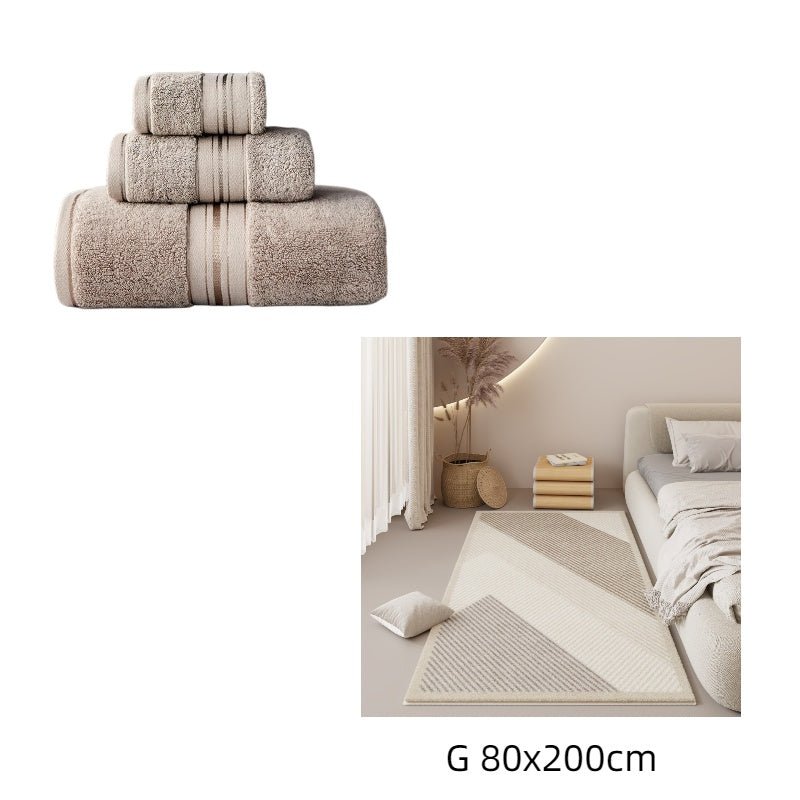 Ensemble épais de serviettes de bain en coton pur pour plage et salon beauté - IVOIRART.COM