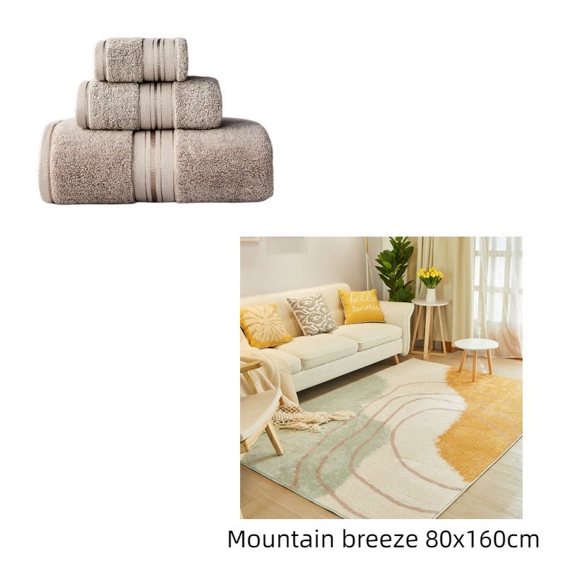 Ensemble épais de serviettes de bain en coton pur pour plage et salon beauté - IVOIRART.COM