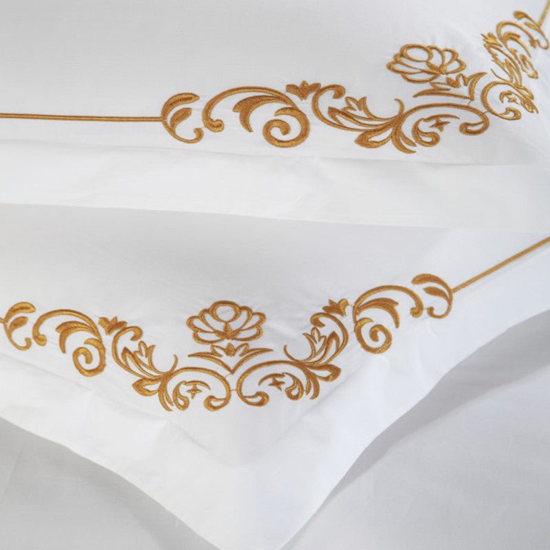 Ensemble literie coton 4 pièces, 100% coton, sergé, impression réactive première - IVOIRART.COM
