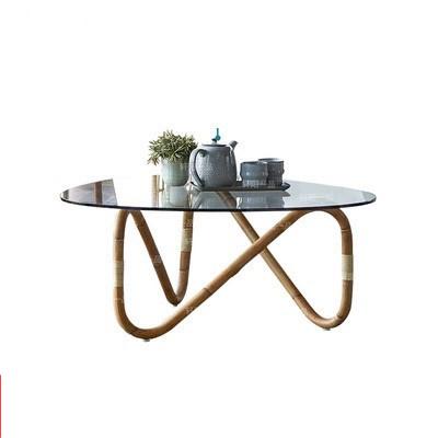 Ensemble salon extérieur avec canapé, chaise en rotin tressé et table basse - IVOIRART.COM